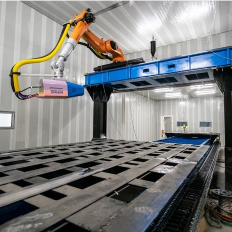 Robot conveyor belt, commonly seen in warehouses